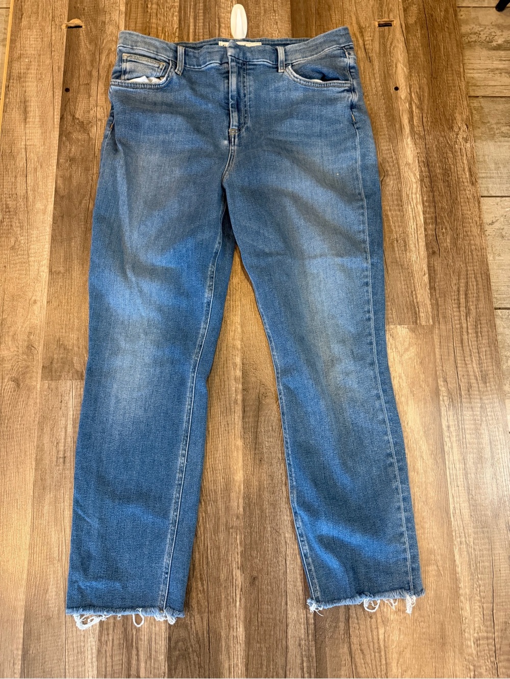 Frank & Eileen womens Derry Blue Denim Jeans with Raw Hem women’s size 32